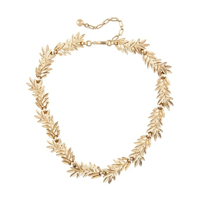 Susan Caplan Vintage 1960s Vintage Trifari Leaf Link Necklace