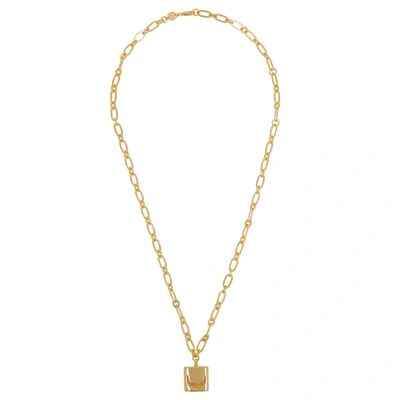 Daisy London X Estée Lalonde Luna Lock 18kt Gold-plated Necklace