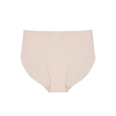 Hanro Invisible Pale Pink Stretch-cotton Briefs In Rose
