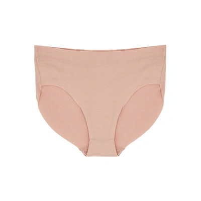 Hanro Invisible Pale Pink Stretch-cotton Briefs In Light Pink