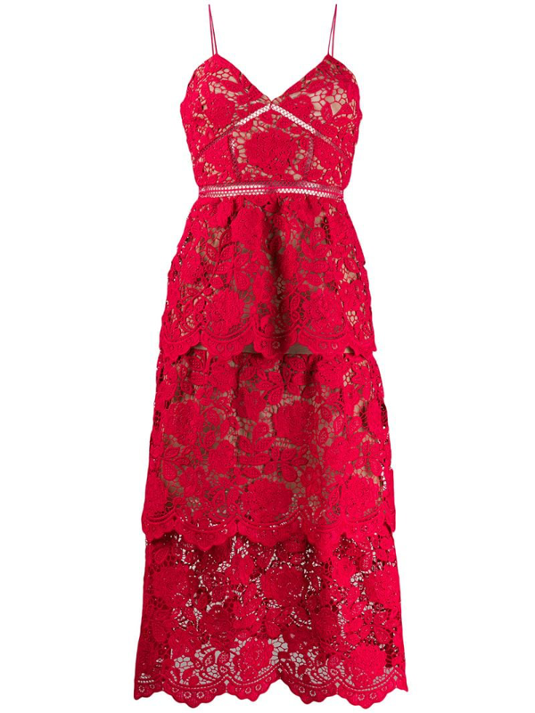 self portrait guipure lace dress