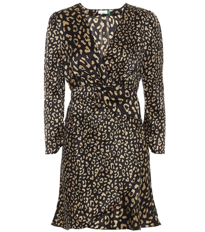 Rixo London Women's Lilly Leopard Print Mini Dress In Black