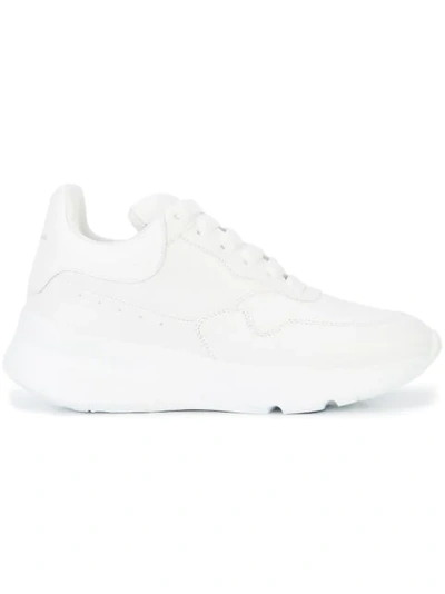 Alexander Mcqueen Leather Exaggerated-sole Trainers In White