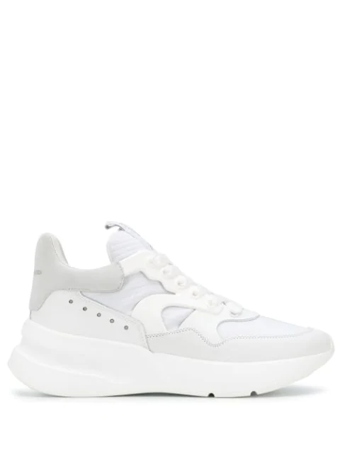 Alexander Mcqueen Oversized Runner White Leather Sneakers | ModeSens