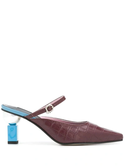 Yuul Yie Peyton 70 Burgundy Leather Mules