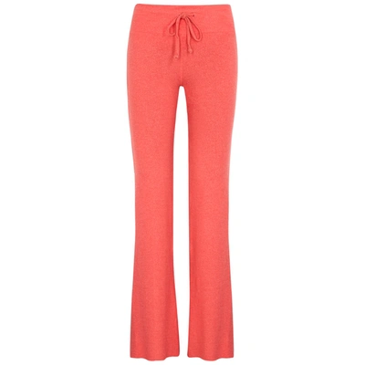 Wildfox Tennis Club Coral Brushed-jersey Sweatpants In Pink