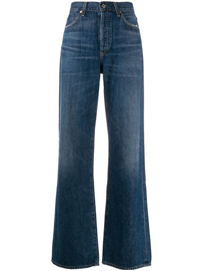 Citizens Of Humanity Wide-leg Jeans In Dark Blue