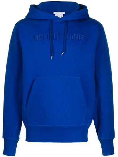 Helmut Lang 3d Logo Embroidered Sweatshirt In Blue