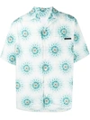 Prada Tie-dye Printed Shirt In 绿色