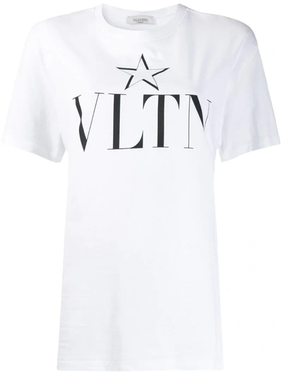 Valentino Vltn Star Logo Oversized T-shirt In White