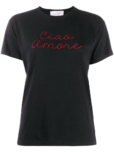 Giada Benincasa Ciao Amore T-shirt In Black