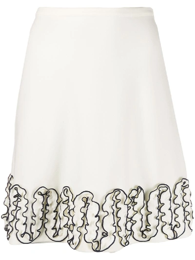 See By Chloé Ruffled Knee-length Skirt In Neutrals