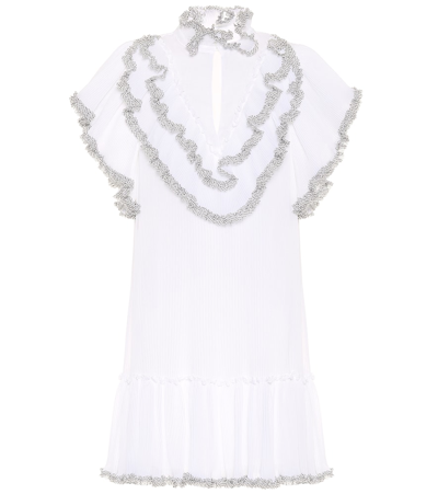 See By Chloé Ruffle Short-sleeve Dress In White