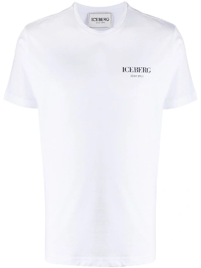 Iceberg Logo Jersey T-shirt In White