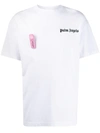 Palm Angels Security Alarm Appliqué T-shirt In White