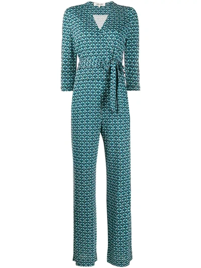 Diane Von Furstenberg Geometric-print Jumpsuit In Multicolor