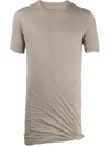 Rick Owens Plain Fitted T-shirt In Grey