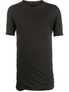 Rick Owens Plain Fitted T-shirt In Black
