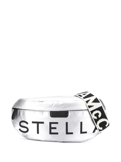 Stella Mccartney Stella Logo Belt Bag In Silver