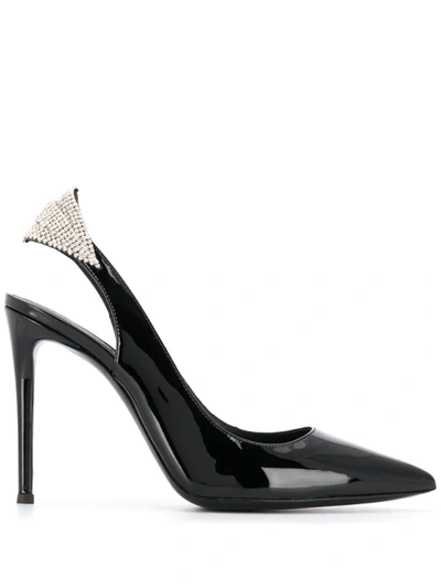 Giuseppe Zanotti Crystal-embellished Slingback Pumps In Black