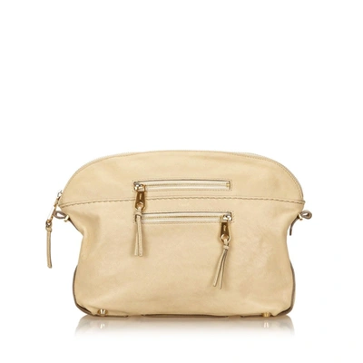 Pre-owned Chloé Leather Clutch In Neutrals