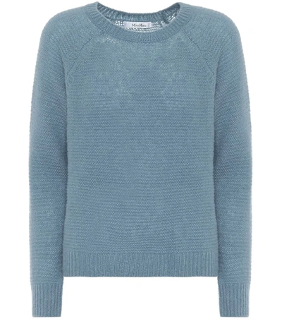 Max Mara Ciad Cashmere And Silk Sweater In Blue