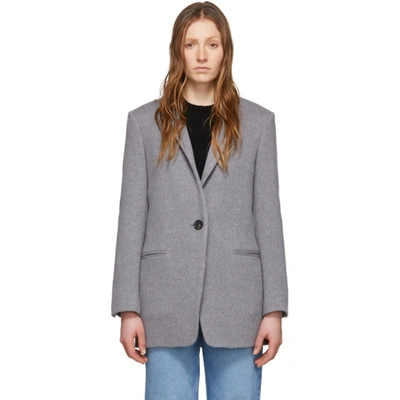 Isabel Marant Felicie Wool And Cashmere Jacket In 02gy Grey