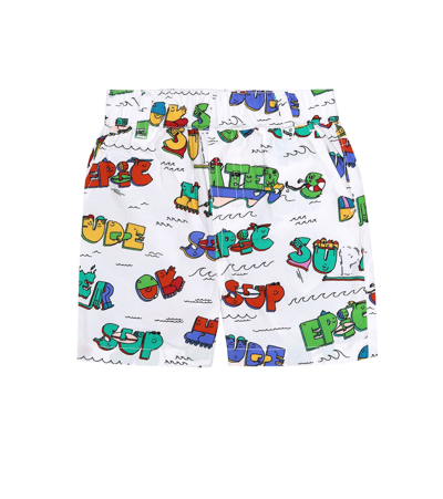 Stella Mccartney Baby Printed Cotton Shorts In Multicoloured