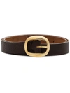 Black & Brown + Net Sustain Harper Leather Belt In Brown