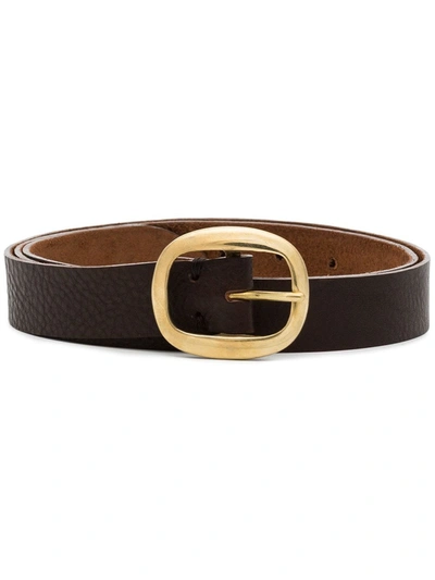 Black & Brown + Net Sustain Harper Leather Belt In Brown