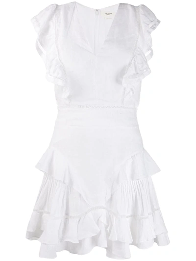 Isabel Marant Étoile Sleevless Audrey Ruffle Dress In White
