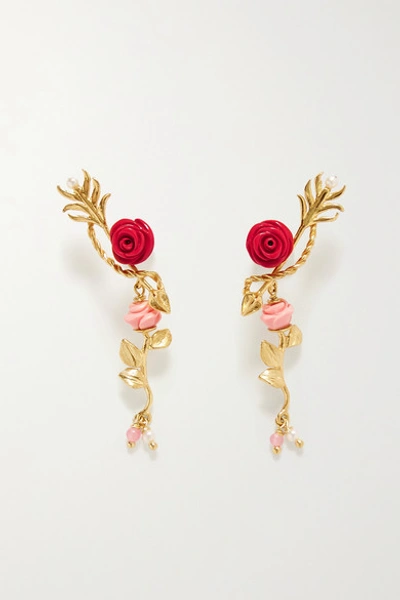 Of Rare Origin Wishing Arrow Gold Vermeil Multi-stone Earrings