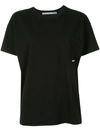 Alexander Wang T-shirt Vintage Cotton Jersey With Tilted Pocket Det In Black