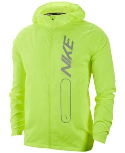 Nike Men's Essential Water-repellent Running Jacket In Volt
