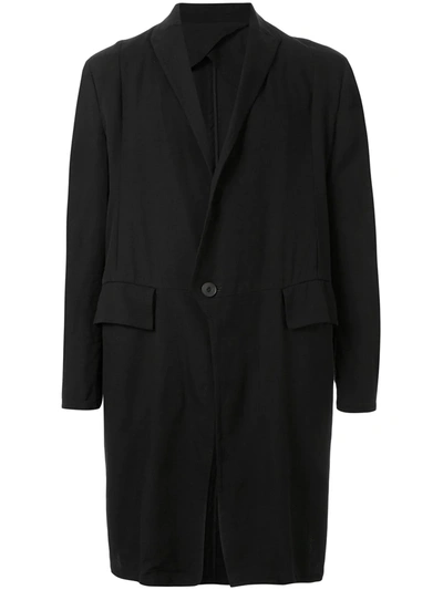 Julius Longline Coat In Black