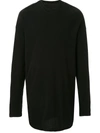 Julius Asymmetric Long-sleeve Top In Black