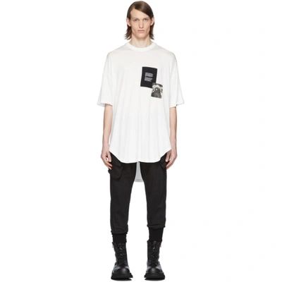 Julius Patch-work Oversized T-shirt In Wht
