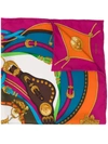 Versace Barocco Rodeo Print Scarf In Pink