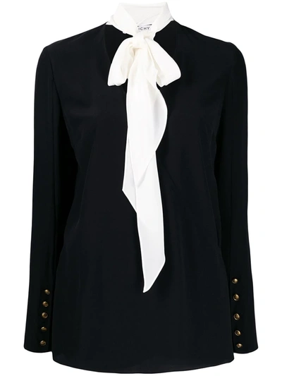 Givenchy Pussy Bow Detail Blouse In Black