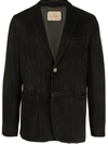 Ajmone Suede Single-breasted Blazer In Black