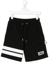 Gcds Kids' Logo-print Shorts In Black