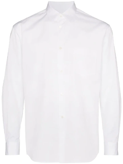 Comme Des Garçons Shirt Front Pocket Shirt In White