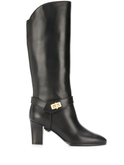 Givenchy Eden Leather Knee Boots In Black