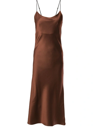 Christopher Esber Tie-back Cami Dress In Brown