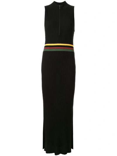 Christopher Esber Zipped Striped Dress In Black