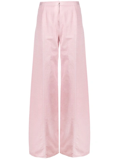 Pre-owned Emanuel Ungaro 1970s Palazzo Pants In Pink