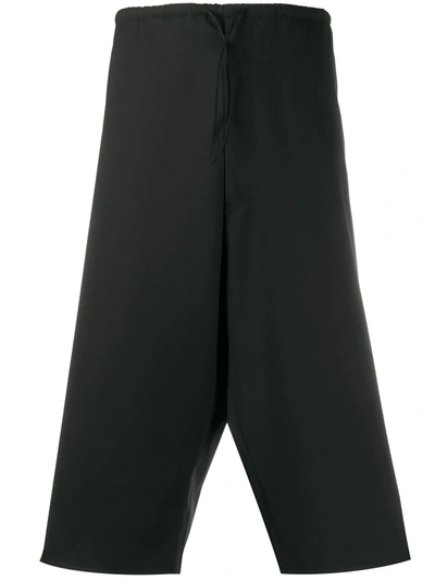 Y-3 Dropped-crotch Shorts In Black