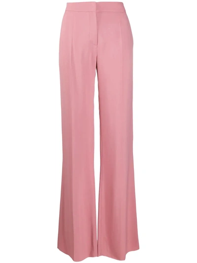 Valentino Tailored Flared Trousers In Pink