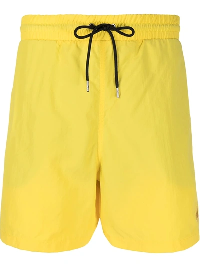 Mcq By Alexander Mcqueen Drawstring Embroidered-logo Shorts In Yellow