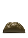 Bottega Veneta Green The Pouch Leather Clutch Bag